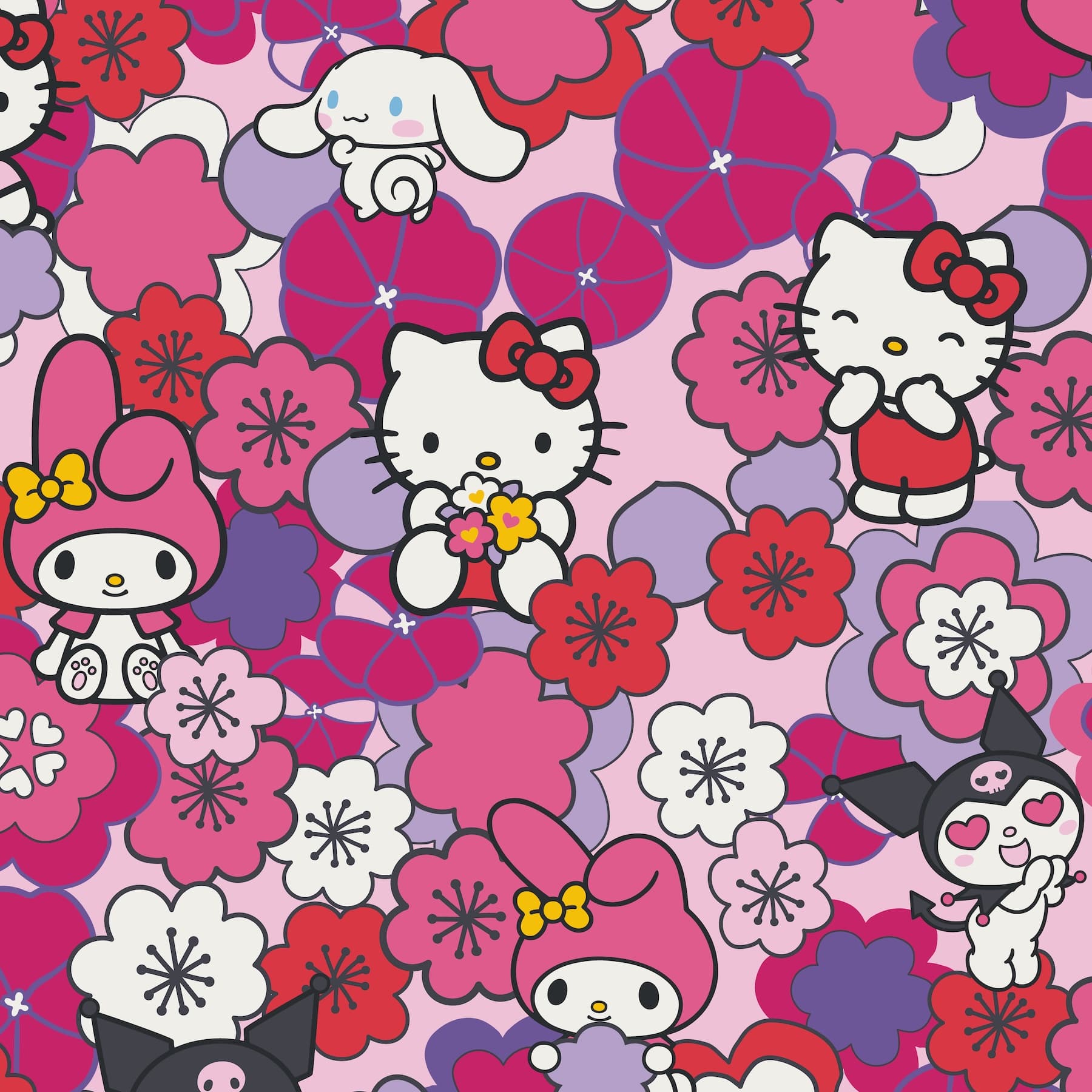 Hello Kitty® and Friends Plush Throw Blanket - Image 3